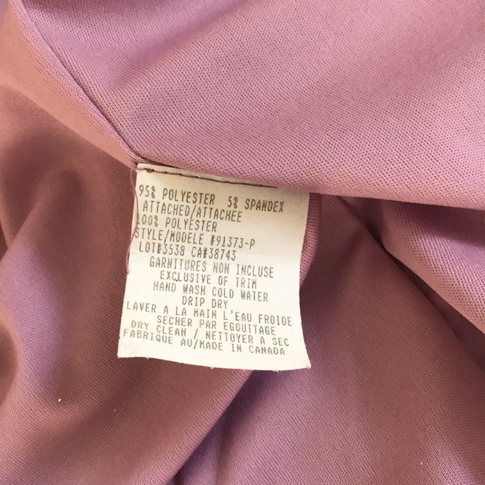 Oblique 2 Piece Sparkly Crepe Chiffon & Satin Dusty Rose Jacket & Skirt; Size10 - Picture 9 of 16